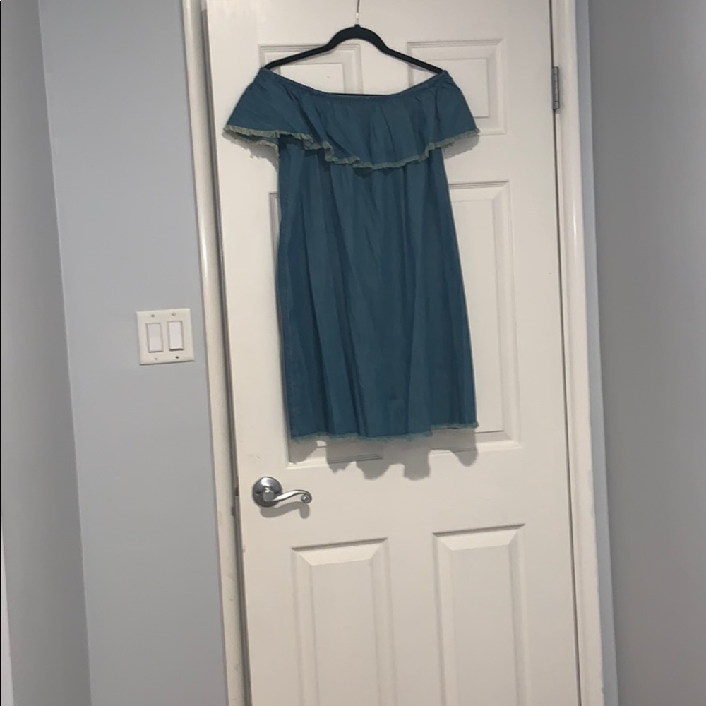 NEW Mossimo Chambray Off the Shoulder Dress